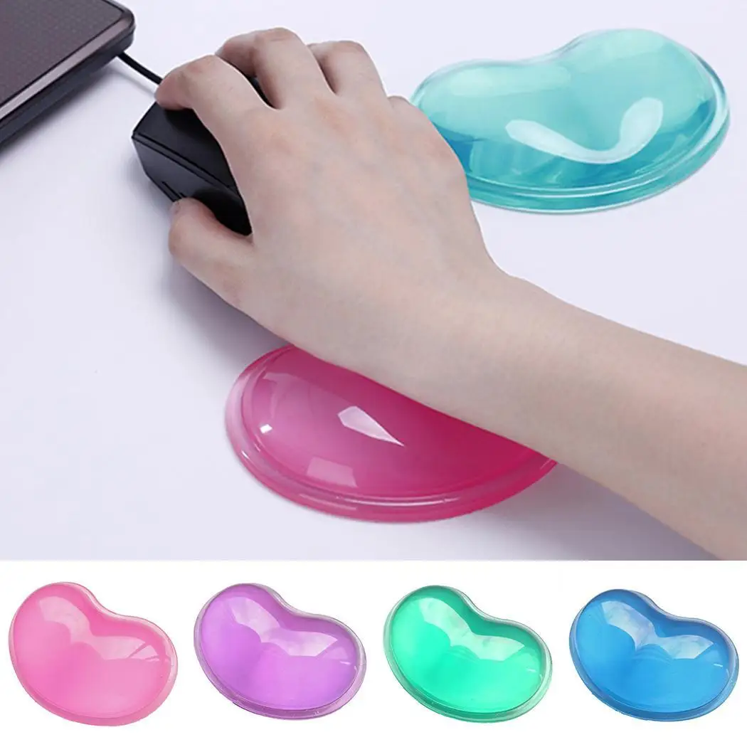 Silicone Gel Wrist Rest Cushion Heart-shaped Ergonomic Solid Mouse Pad Hand Home Office Pillow | Компьютеры и офис
