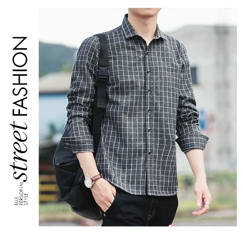 4Colors Plaid shirts men long sleeve casula 2017 autumn spring new cotton male shirts plus size M-4XL Muls Brand Clothing MS101-03