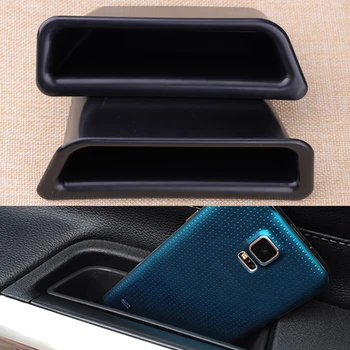 

DWCX 2pcs Car Front Row Door Side Storage Box Handle Armrest Container Interior Decorations Fit For Ford Mustang 2015 2016 2017