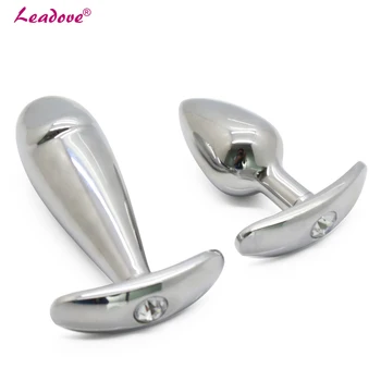 2 Types Sliver Aluminium Alloy Jewel Anal Plug Basics Beads Metal Butt 4 Color Stones Sex Toys for Couples Sex Product GS-XN0189 1