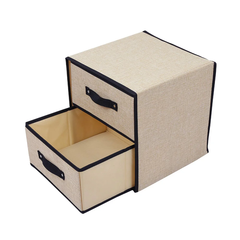Моющаяся Ткань Коробка для хранения Тип Ящика практичная ткань коробка для хранения Органайзер разобранные и сложенные льняные ящики для хранения