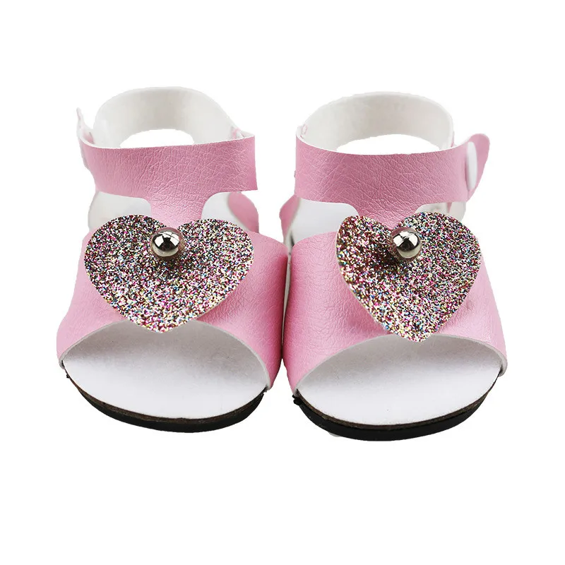 Стиль; сандалии ручной работы с цветами; мини-обувь для новорожденных 43 см; кукольная обувь 18 дюймов; лучший подарок на день рождения для детей