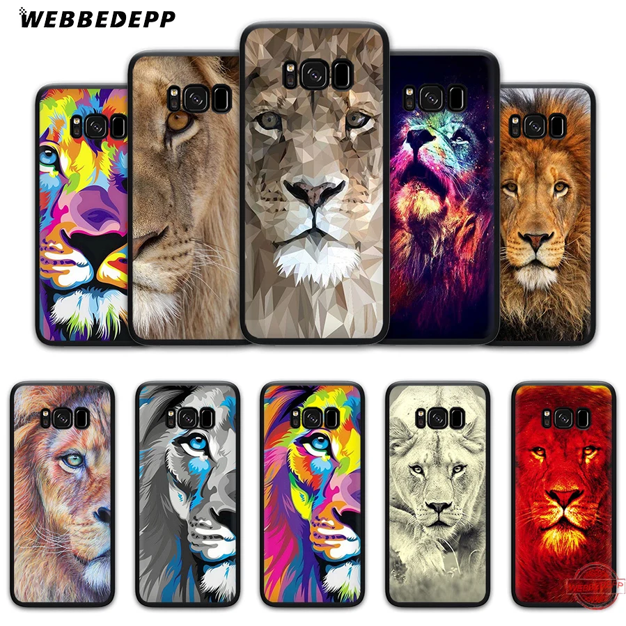 WEBBEDEPP большой лев на камне снег мягкий чехол для Samsung A6 A7 A8 A9 J6 2018 S6 S7 S8 S9 S10E S20 ультра
