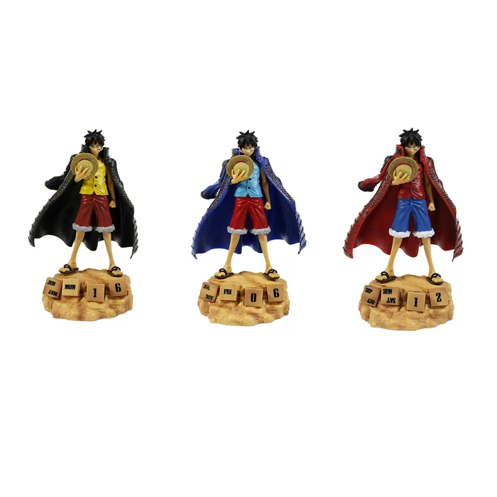 3pcs Set One Piece Anime Eternal Calendar Luffy 7" Figures Free