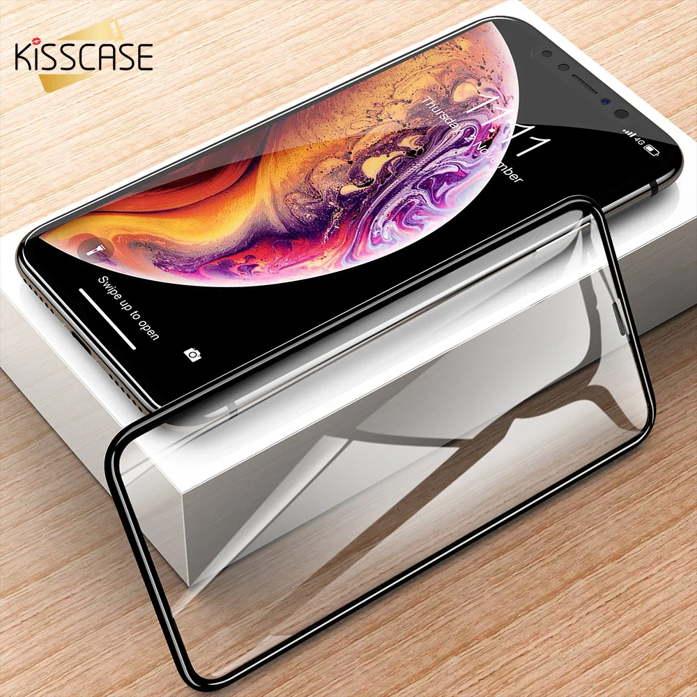 KISSCASE High Quality Tempered Glass For iPhone XR X XS MAX Protective