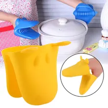 Cute Silicone Dog Microwave Heat Insulation Hand Clip Gloves Kitchen Home