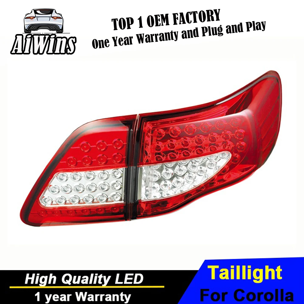 Aiwins для Toyota Corolla задний светильник s 2007-2010 светодиодный Altis фонарь DRL + тормоз Парк