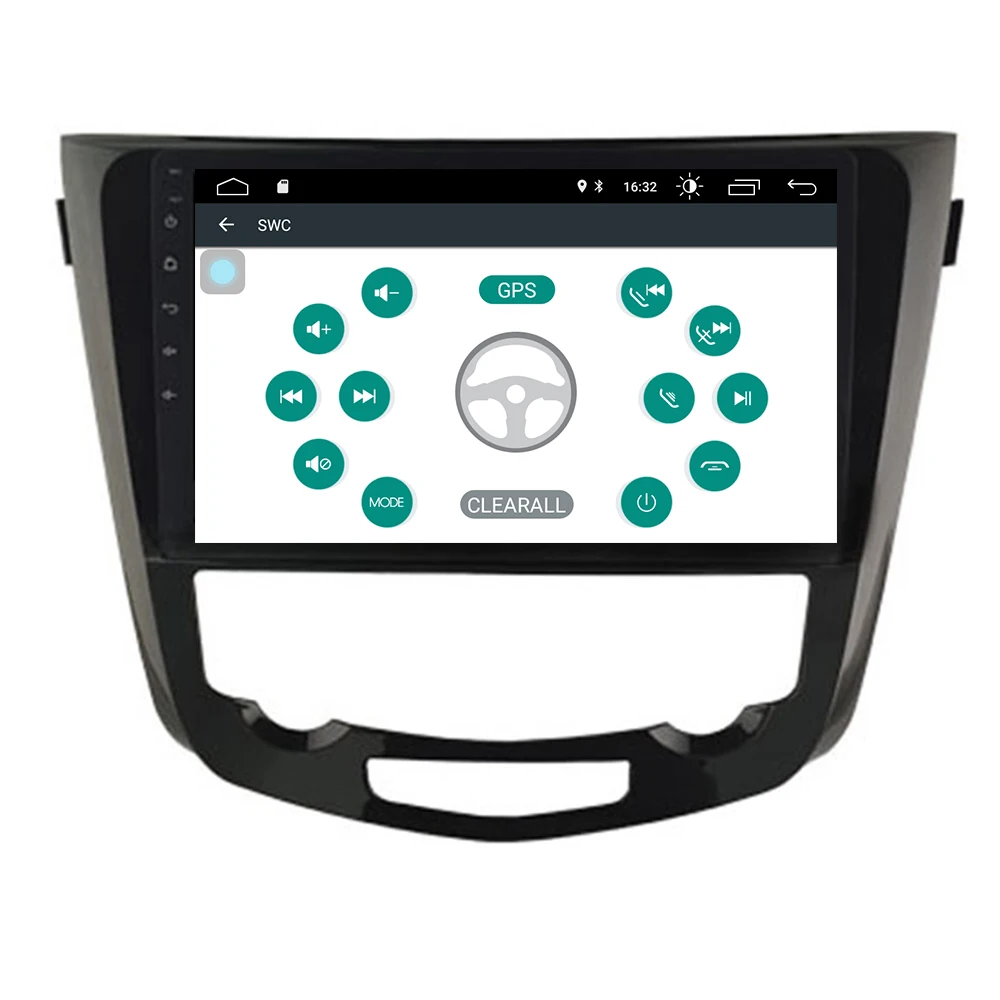 Cheap 2Din 10.2"Android 9.1 Car DVD Radio Player Fit Nissan qashqai/X-Trail 2014 - 2019 GPS Navigation 4Core 2G+16G WIFI BT Multimedia 4