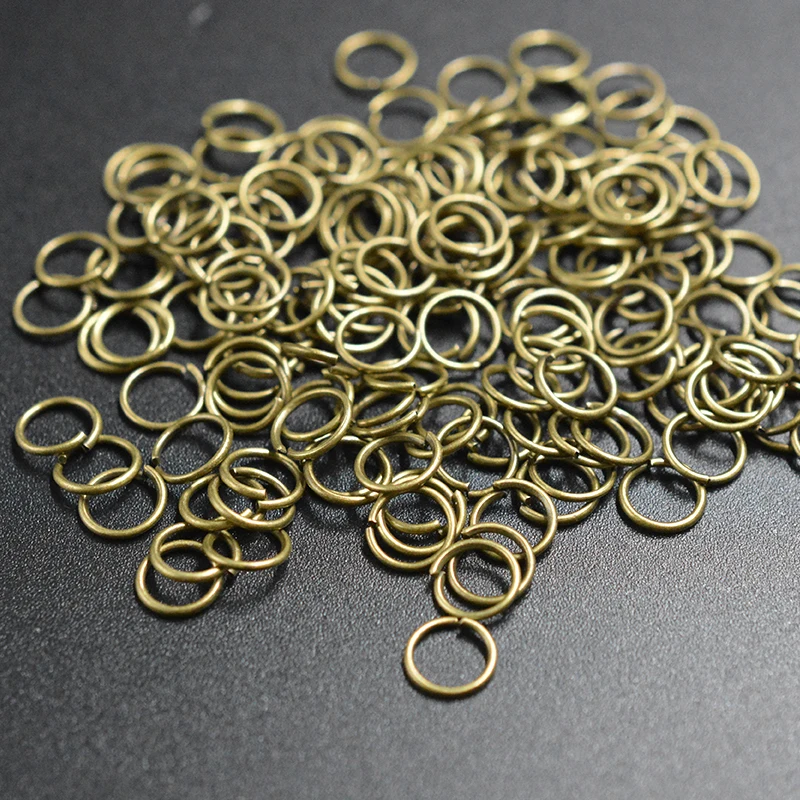 

FLTMRH 50pcs 4mmx0.7mm Metal DIY Jewelry Findings Open Single Loops Jump Rings &Split Ring for jewelry making