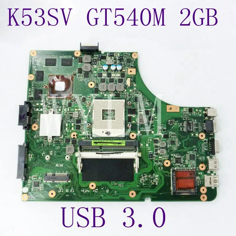 K53SV GT540M 2GB N12P-GS-A1 Motherboard For Asus A53S X53S P53S K53S K53SV Laptop Mainboard USB 3.0 100% Tested Free shipping K53SV GT540M 2GB N12P-GS-A1 Motherboard For Asus A53S X53S P53S K53S K53SV Laptop Mainboard USB 3.0 100% Tested Free shipping