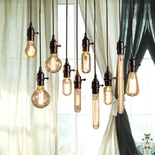 E27 T30-225 G80 ST64 вольфрамовый ламповый светильник ing промышленный стиль винтажные Ретро подвесные лампы Эдисона лампы спиральный светильник ручной работы