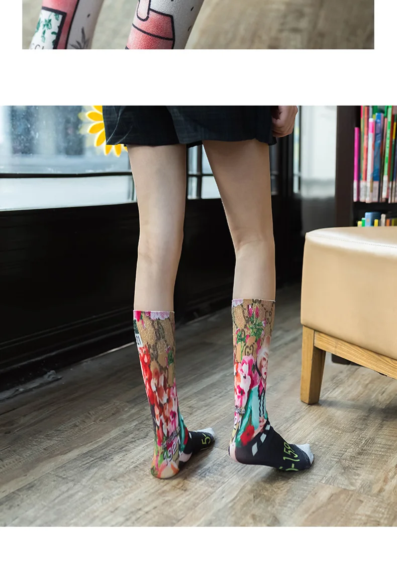 Очень Модные женские носки Носки с рисунком уличный стиль скейтборд носки модные тенденции хлопок материал теплый и дышащий