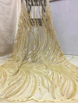 

Jolin-8.6405 fashionable sequins tulle embroidery french net lace fabric for party dress