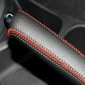 

For KIA K2 RIO 2011 2012 2013 2014 2015 Car Accessory Leather Sew-On Gears Handbrake Cover 1 Pc