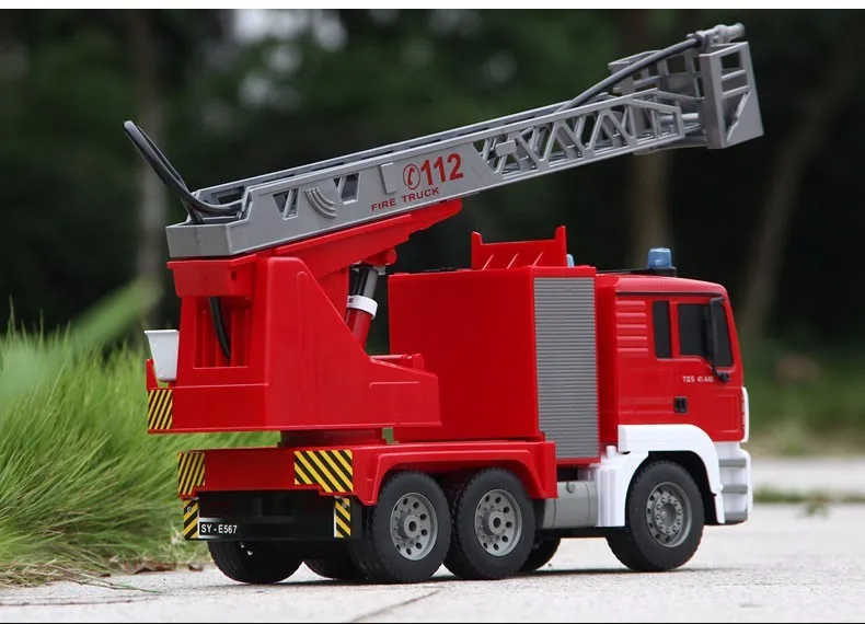 1/20 дистанционное управление Электрический строительный грузовик игрушки, Rc пожарный двигатель, пожарные грузовики, пожарная помпа