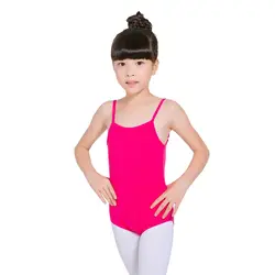 Детская Балетная танец гимнастика камзол купальники маленьких и больших девочек комбинезоны для детей ясельного возраста хлопковый