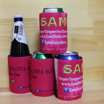 

300pcs Imprint Logo 5mm Thickness With Bottom Personalised Stubby Holders Wedding Stubby Coolers Beer Cooler Neoprene Ice Packs