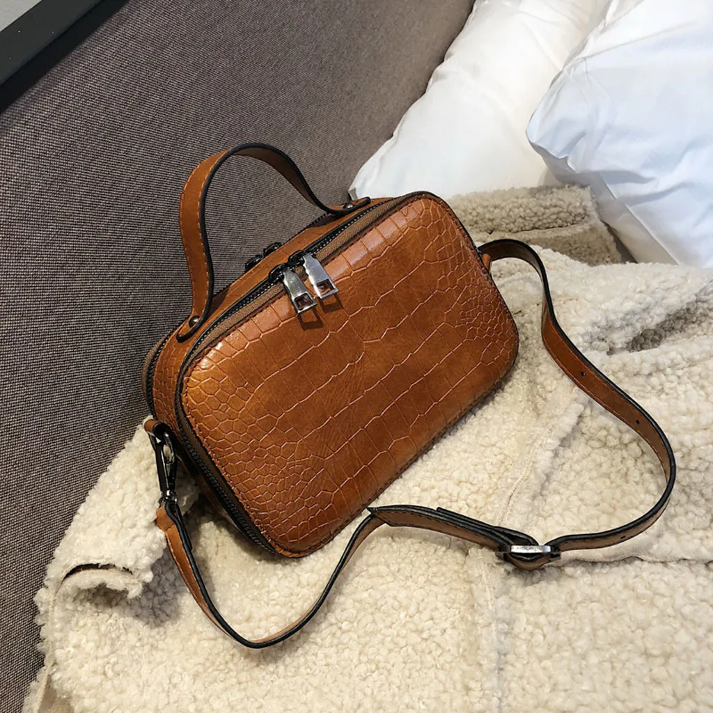 

Women Lady Bags Fashion Solid Color Crocodile Tote Joker Shoulder Crossbody Bag torebka damska pochette femme soir e 2019