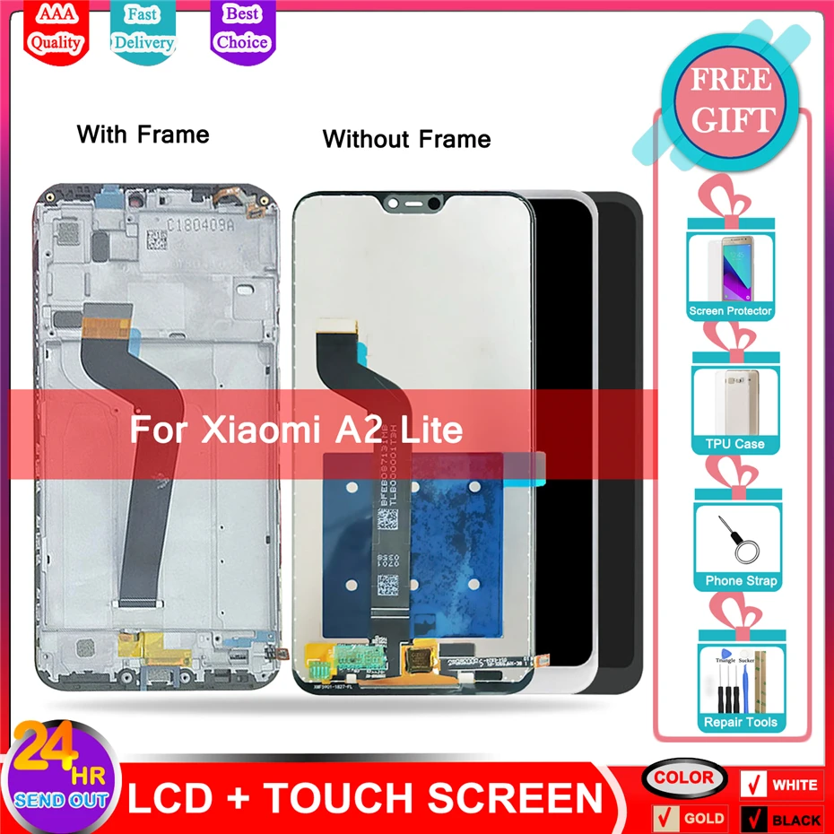 

LCD For Xiaomi A2 Lite LCD Display Touch Screen Digitizer Replacement For Xiaomi Redmi 6 Pro Screen Replacement Pancel Frame