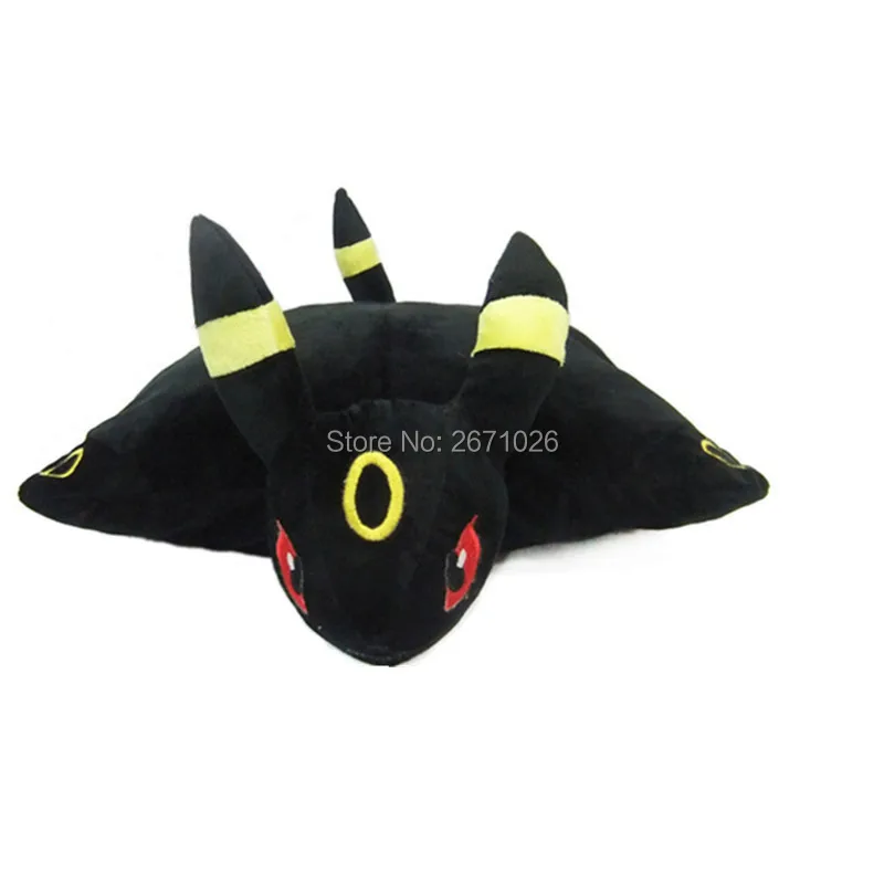 

Kawaii Black Umbreon Plush Toys 40*33cm Pikachu Eevee Umbreon Espeon Plush Pillow Cushion Warm Plush stuffed Doll