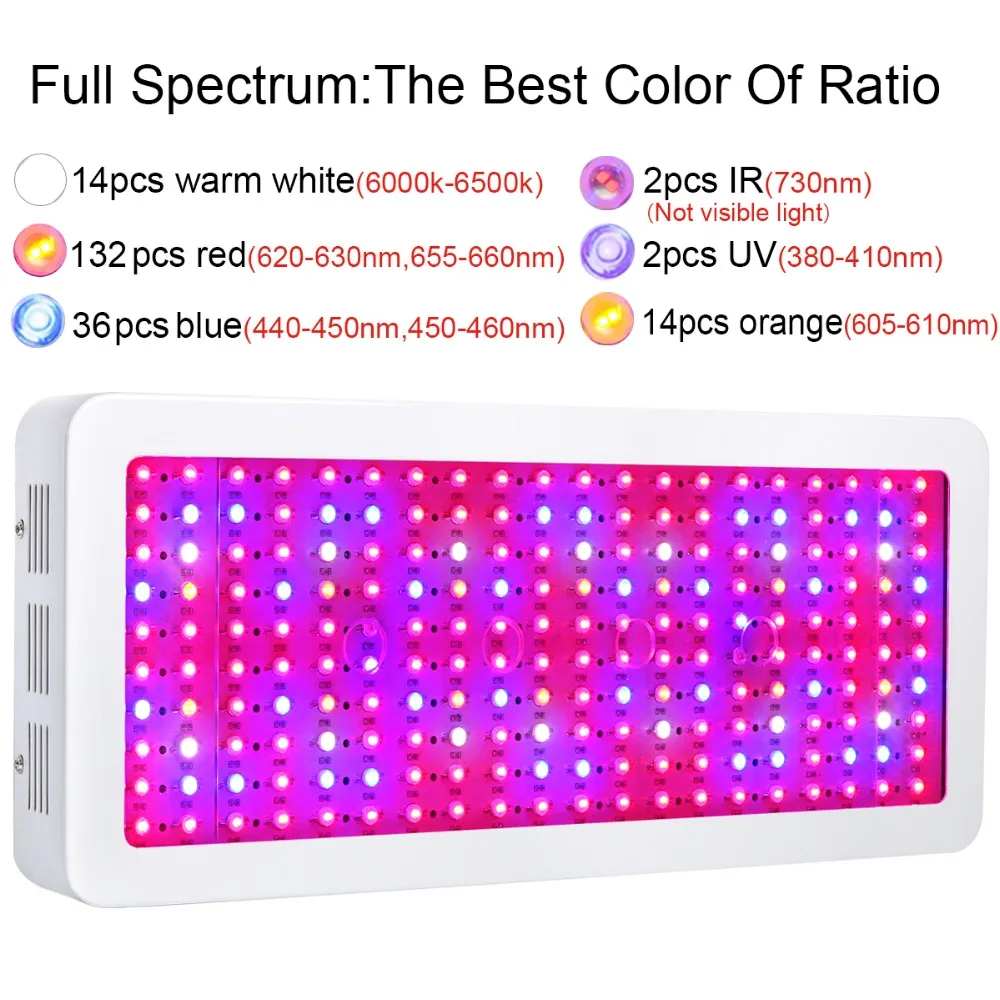 Full spectrum 2000 W led grow light для внутреннего теплицы овощей рассада цветов комнатных
