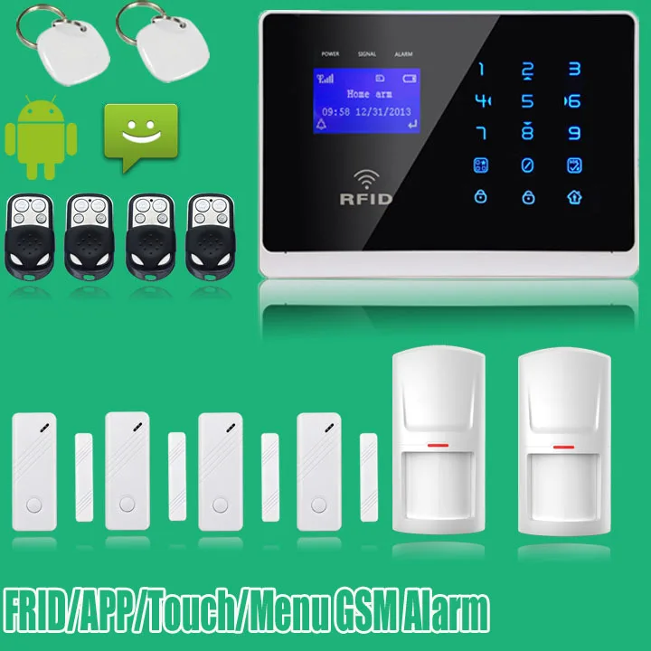 Беспроводная Проводная GSM сигнализация с сенсорной клавиатурой|alarm panel|alarm system power