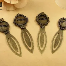 BASEHOME 10 шт./партия антикварная винтажная Ретро Закладка ручной работы на основе кабошона Закладка установка для Кабошон Камея закладки сделай сам