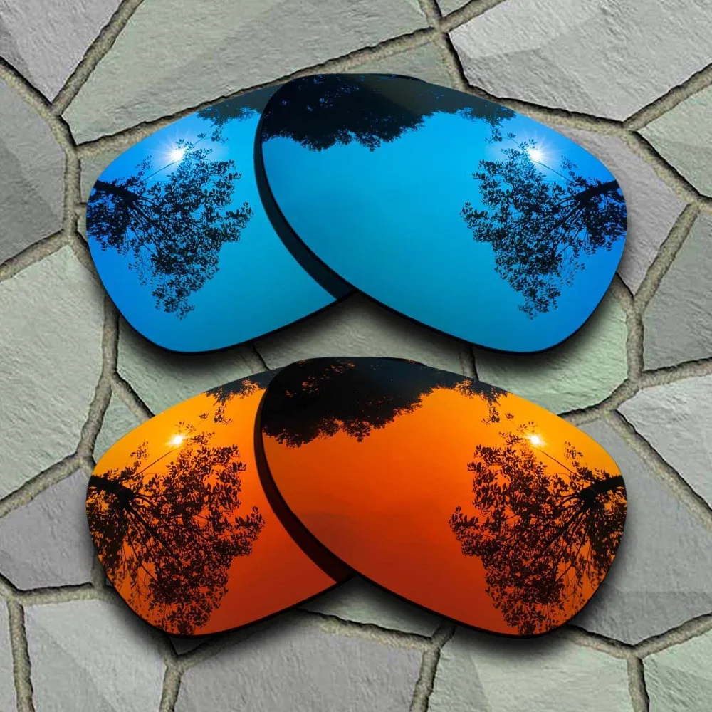 

Sky Blue&Red Orange Sunglasses Polarized Replacement Lenses for Oakley Felon