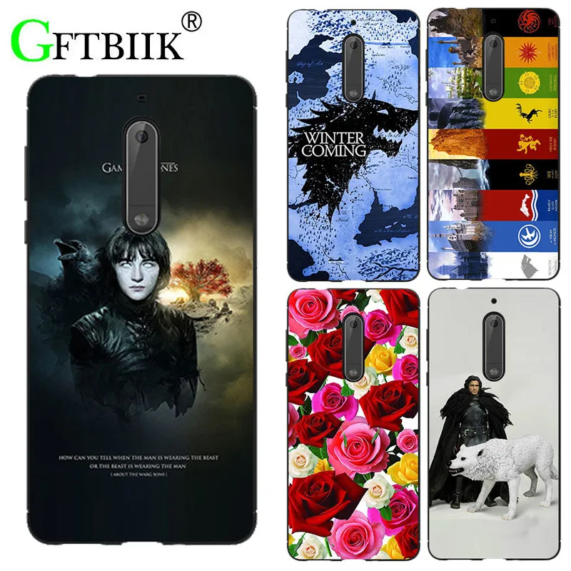 

For Game Of Thrones 7 Case For Nokia 5 TA-1053 Nokia5 5.2" Cover Hard Plastic Print Phone Back Shell Football Case for Nokia 6 8
