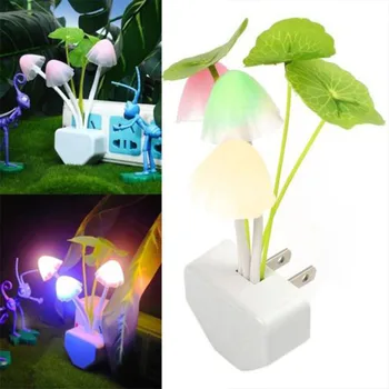 

Novelty US Plug Night Light Induction Dream Mushroom Fungus LED Lamp LEDs Mushroom Lamp led night lights Luminaria New