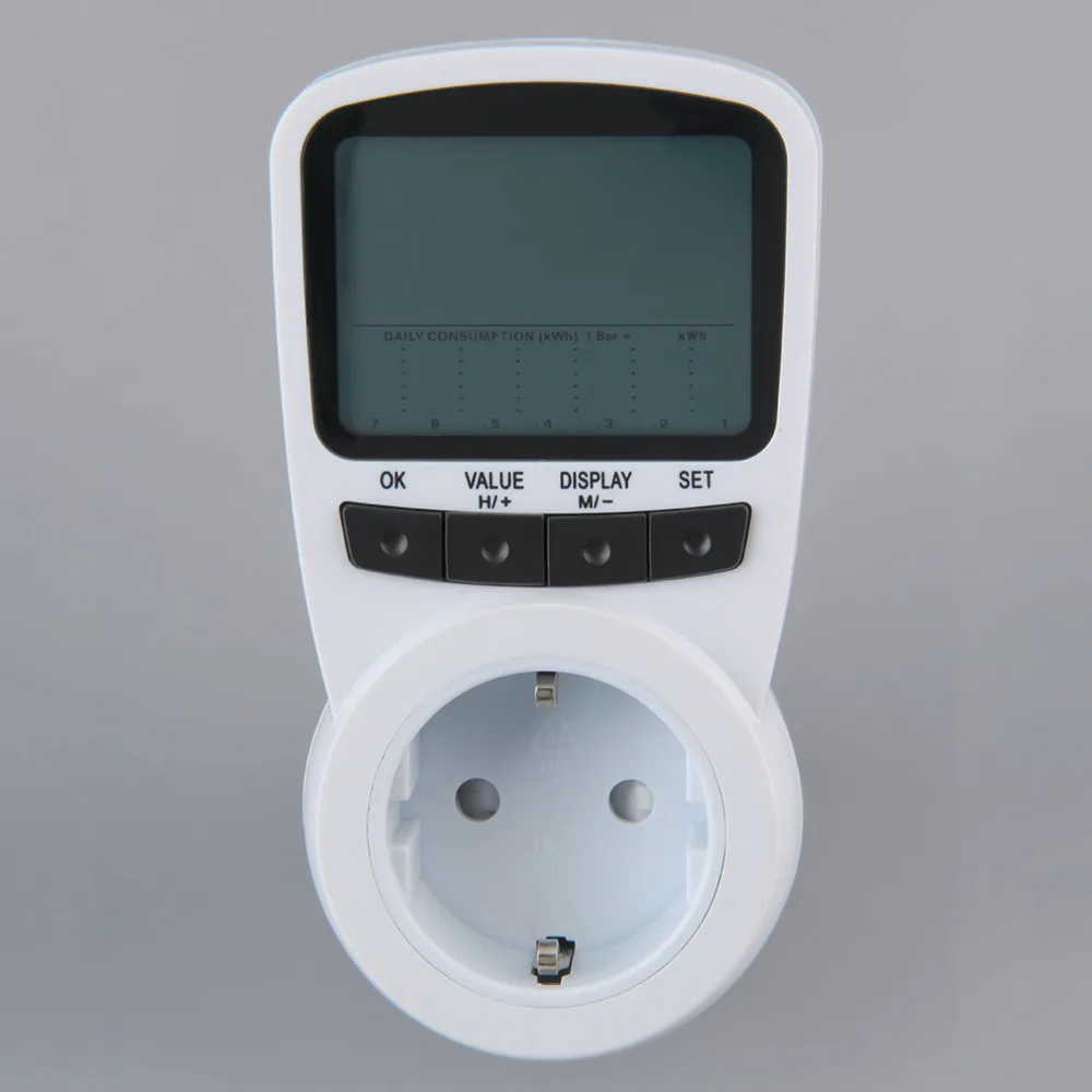 ЕС Plug Мониторы ts-1500 электронный счетчик энергии ЖК-дисплей энергии Мониторы plug-в счетчик электроэнергии