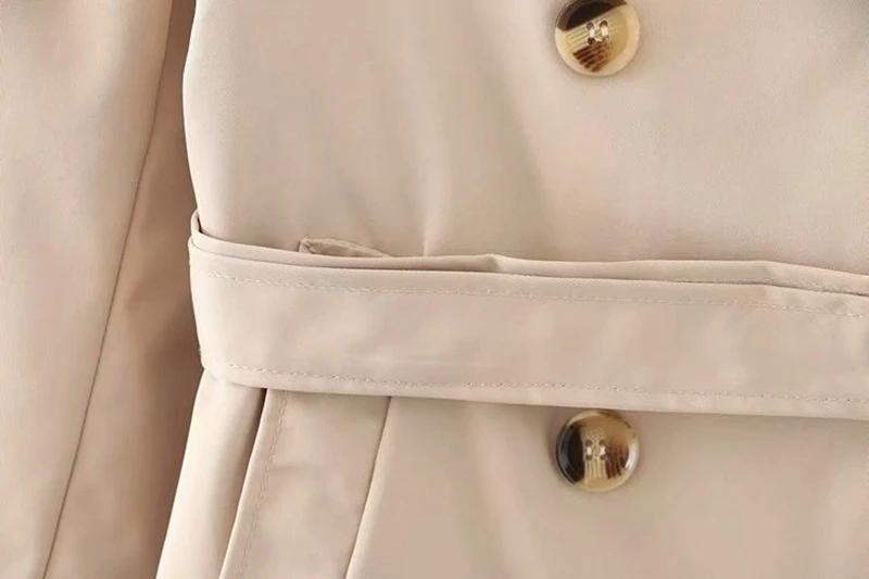 Casual Double Breasted Trench Coat Plus Size XXXL Adjustable Breasted Loose Ruffles Long Trench Outerwear KKFY2845