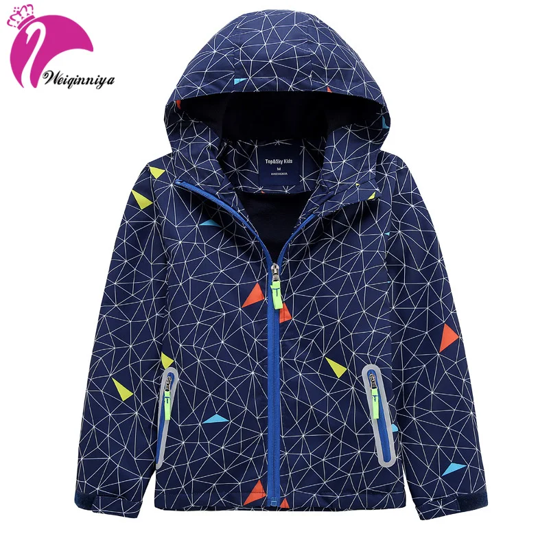 Windbreaker For Boy Casual Pattern Jacket For Boy Polar Fleece Children