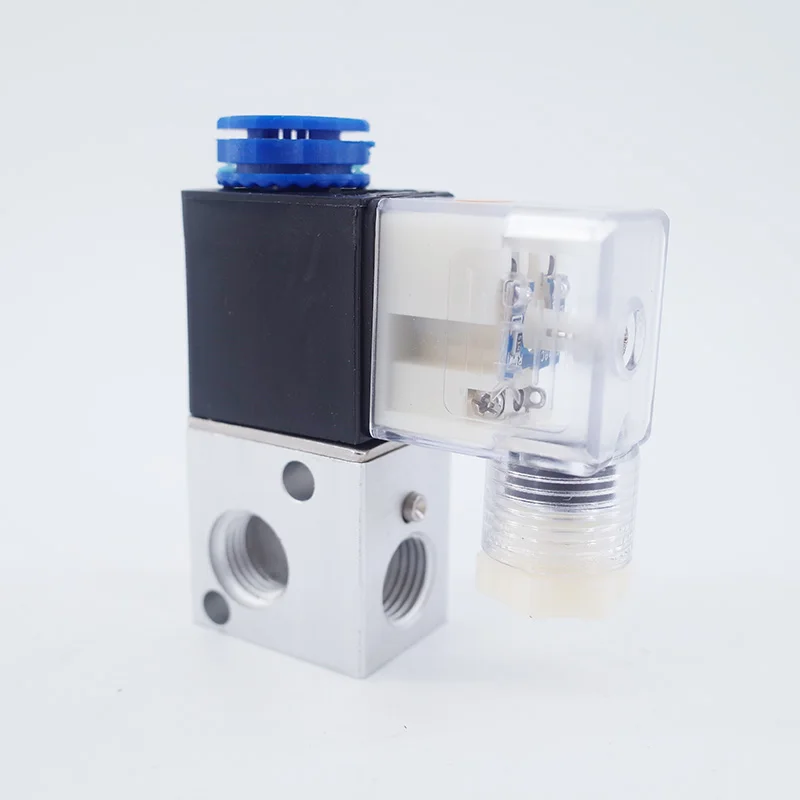 

GOGO 3 way Pneumatic Aluminium solenoid valve 3V1-M5 3V1-06/08 Port M5, 1/8" 1/4" BSP AC DC micro control gas electric valve