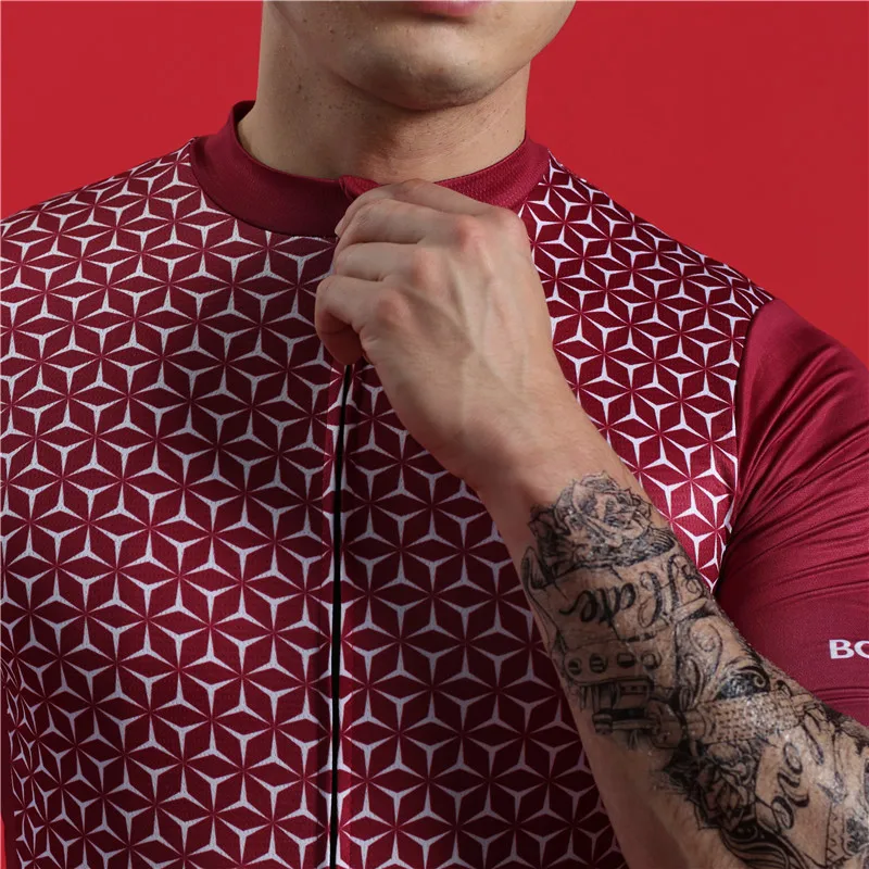 BOESTALK glamour men bike jersey summer short sleeve sexy cycling jersey go pro team Professional competition maillot ciclismo