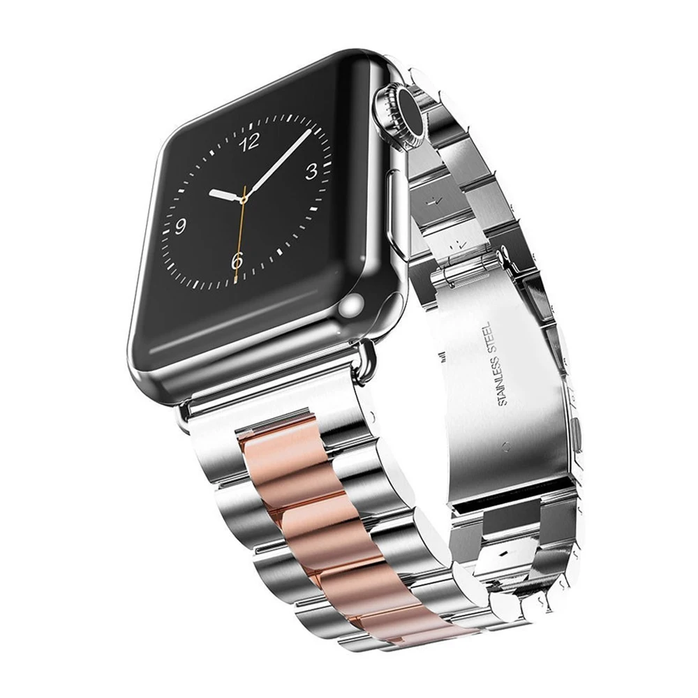 Ремешок из нержавеющей стали для apple watch band 44 мм 40 браслет iwatch 42 38 series 5 4 3 38/42/40