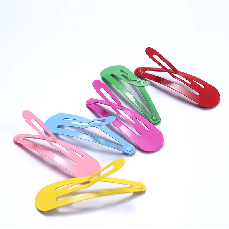 20pcs 5cm Snap Hair Clips for Hair Clip Pins BB Hairpins Color Metal Barrettes for Baby Children Women Girls Styling Accessories