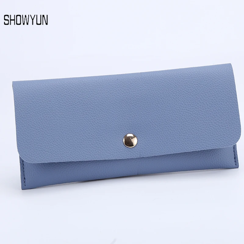 

SHOWYUN New Arrival Women Wallet PU Leather Hasp Long Fashion Purse Card Holder Solid Matt Lady Standard Wallets #SY0037