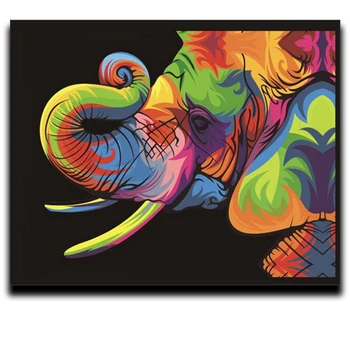 

5D Diy Diamond Paint Cross Stitch Diamond Embroidery Round Mosaic Icon Color Rhinestone Full Elephant Baby Elephant