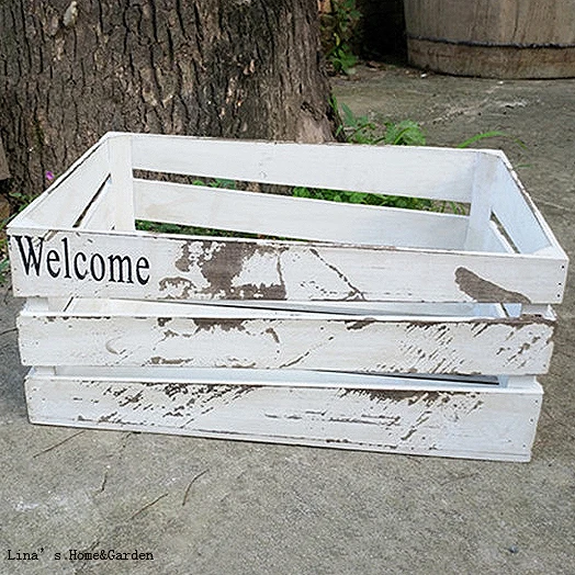 Ручная работа маленький белый потертый шикарный деревянный ящик|wooden crate|crate woodenwood