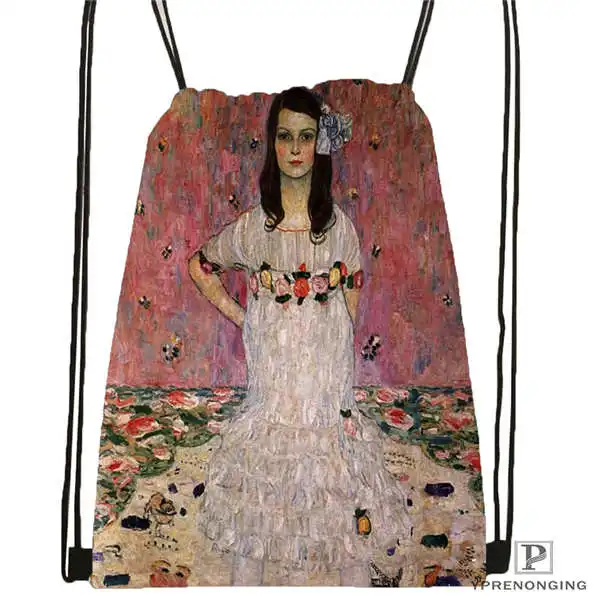 

Custom gustav_klimt_ Drawstring Backpack Bag Cute Daypack Kids Satchel (Black Back) 31x40cm#2018612-01-(5)