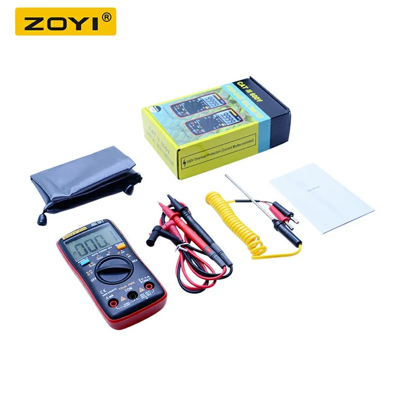ZOYI ZT111 карманный цифровой мини мультиметр 9999 отсчетов Ом переменный/постоянный
