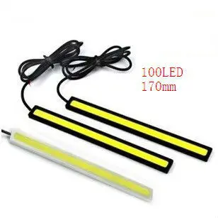 

2 X 12V Super Bright White 16W COB LED DRL Driving Daytime Running Lights lamp Aluminum Chip Bar Panel free shipping