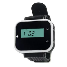 433.92MHz Wireless Pager Guest Calling Paging System Watch Receiver Call Pager for Restaurant Equipments F3229A