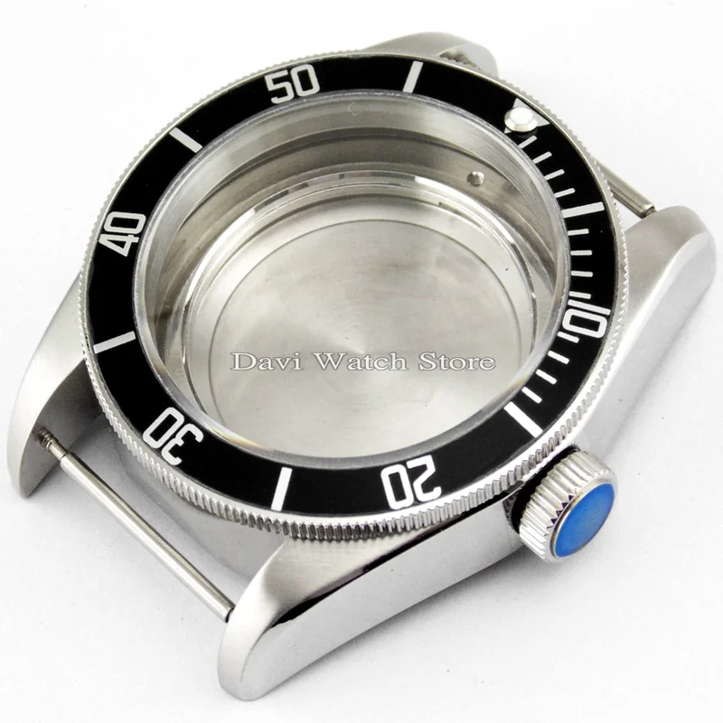 

41mm sapphire silver Case Sterile fit Fit ETA 2836 Miyota 8205 8215 821A Mingzhu/DG 2813 3804 Automatic Movement