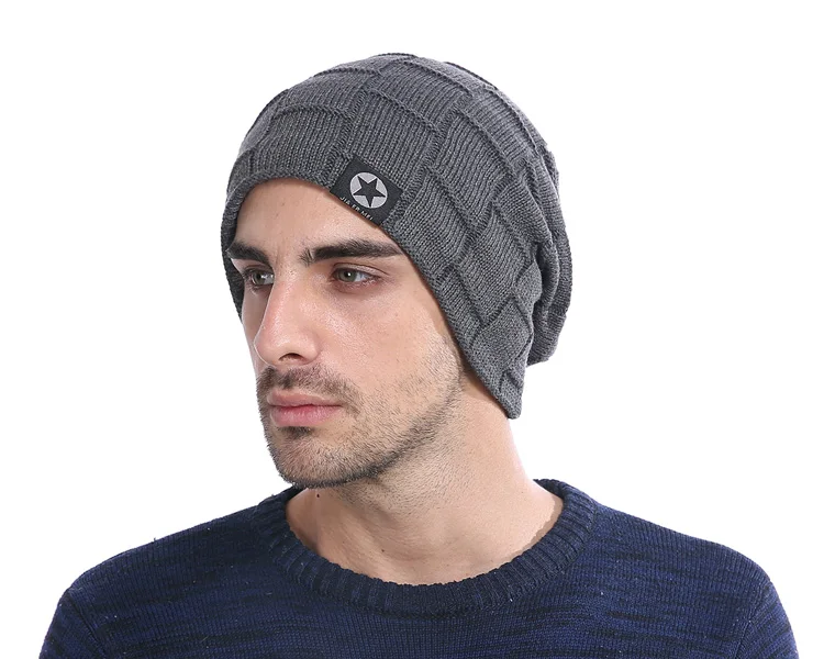 true religion skully hat New Unisex Fleece Lined Beanie Hat Knit Wool Warm Winter Hat Thick Soft Stretch Hat For Men And Women Fashion Skullies & Beanie beanie cap