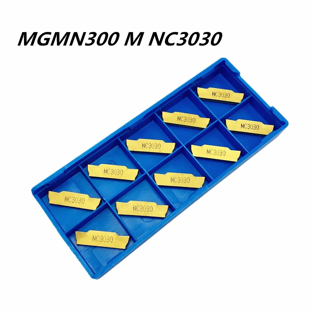 

100PCS Lathe tool MGMN300 M NC3030 Carbide blade metal turning tool MGMN 300 lathe tools CNC parts slotting and grooving tool