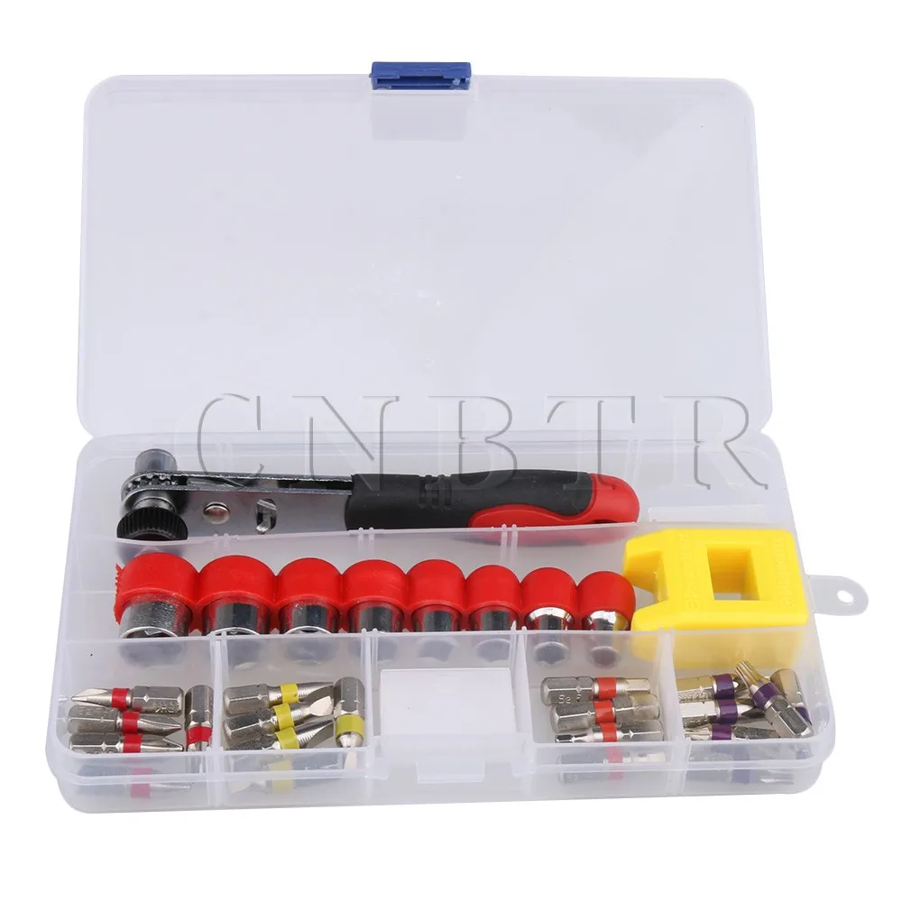 CNBTR 30 in 1 Right Angle Ratchet Wrench Screwdriver Bit Socket