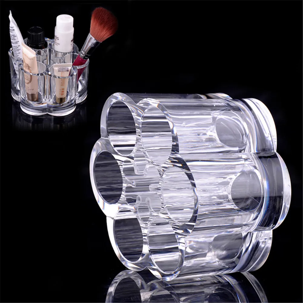 HUAMIANLI 1PC Plum Flower Clear Acrylic Shaped Cosmetic Lipstick Brush