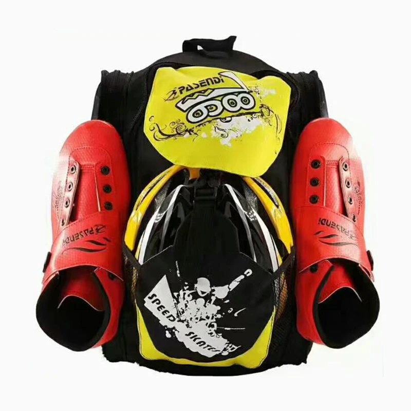 Встроенные скоростные коньки обувь рюкзак для 4X110 мм колеса размер максимум, красный желтый черный скейт контейнер катание сумка через плечо